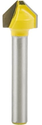 1pcs 6mm Shank Router Bit 90 Degree V-shaped Flat Head Chamfer Carbide Engraving Milling Cutter ​for Wood Engraving Trimming Tool