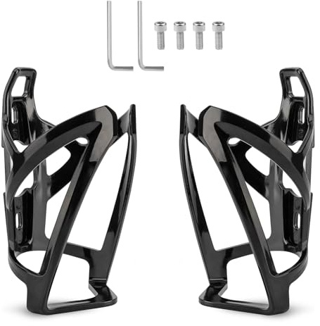 Porte-bouteille pour vélo, porte-gobelet pour vélo, support de bouteille de vélo, porte-bouteille pour tous types de vélos, Noir (Pack de 2)