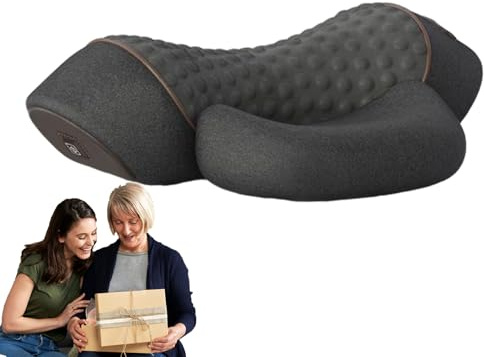 Dmuzsoih Nacken Massagekissen - Elektrisches Rückenkissen | Memory Elektrischer Entspannung Nackenmassager Ergonomisch - Für Frauen Männer Erwachsene Nacken Kopf Schultern Rücken Schlafen Auto Büro