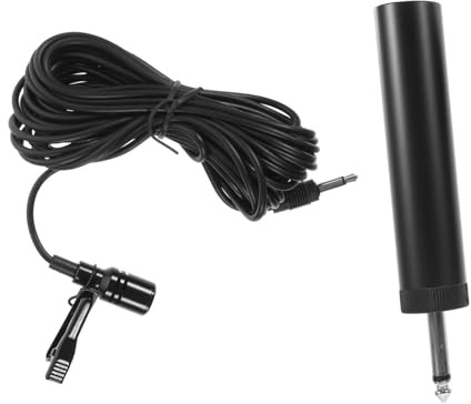 Condenser Lavalier Microphone 5m Wire Metal for Saxophone Erhu Performance | Black Finish, 500ma Capacity, Flexible Build, Good Conductivity, Noise Reduction