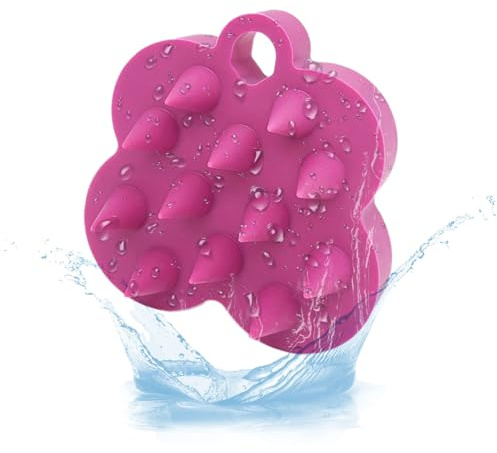 Cepillo de champú, peine manual de silicona, masajeador de cuero cabelludo, para el lavado de la cabeza con champú, para relajarse, para el cuidado de la salud y para el