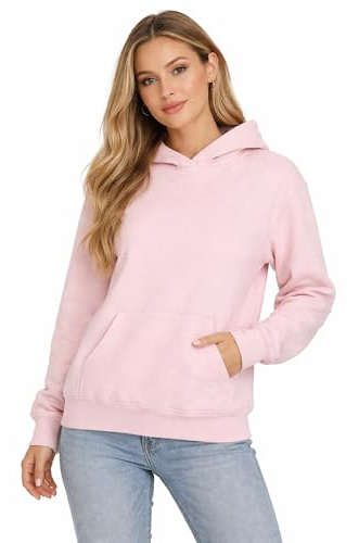 The Fancy Dress Hoodies for Women UK - Unisex Plain Pullover Hooded Sweatshirt long Sleeve Inside Fleece Hoodie Top For Gym Work Running