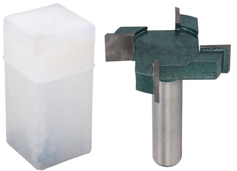 Punta per router CNC a 4 flauti, punta di rifinitura a forma di T con superficie piana, fresa per lavorazione del legno con gambo da 1/2 pollice e diametro di taglio di 2 pollici,