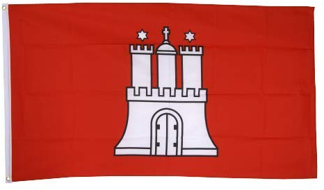 Flaggenfritze® Fahne Flagge Hamburg 90 x 150 cm Premiumqualität