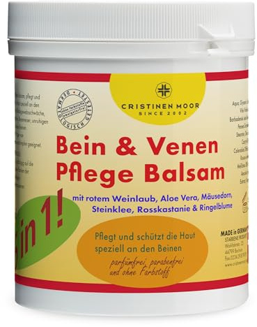 CristinenMoor Bein & Venenpflege Balsam (6 in 1) 1000 ml I bei Besenereiser I Krampfadern I unruhigen & schweren Beinen I Venenleiden