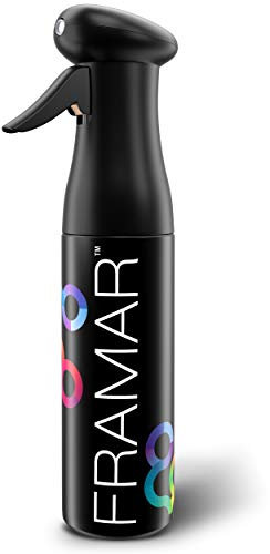 FRAMAR Schwarz Wasser Sprühflasche Haare - Spray Bottle Hair, Wasserzerstäuber Spruhnebler, Sprühnebel Flasche, Haar Sprühflasche Zerstäuber, Sprühflaschen, Wassersprühflasche