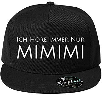 Ich höre Immer nur mimimi Baumwolle Baseball Cap, Basecap - Unisex Cap, Sport, Reisen, Style - Baseball Cap, Mütze (Cap 440-Schwarz)