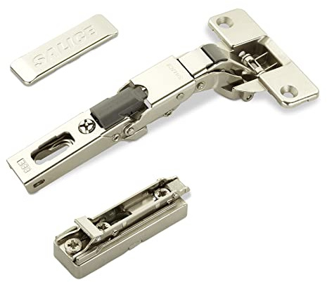 2 x SOTECH Bisagras universales Salice con taladro 110° T52 Push Open con muelle negativo para puertas redondeadas, galceadas y perfiladas altura placa lineal de 6 mm