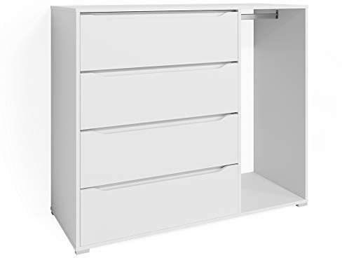 Vicco Kommode Ruben, Kommodenschrank, Weiß, 120 x 101.9 cm