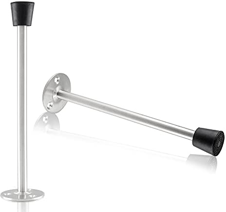 LDEXIN Robuster Türstopper aus Edelstahl, 20 cm, Wandmontage, mit Gummispitzen-Design, Dämpfer für Wand- und Türschutz, 200 mm, 2 Stück