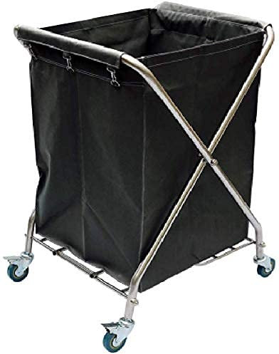 GHCXY Carros Móviles, Los Hogares de la Porción de la Compra Plegable de Lavandería Cesto Clasificador Carrito con Ruedas, de Acero Inoxidable de Limpieza Servicio Colector Utilidad Carro con Bolsas/