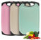 Schneidebrett Set 3 Stück Weizenstroh Küche Schneidebretter BPA Frei mit Saftrillen Leicht Zu Greifen, Hängenden Löchern, Rutschfestem, Spülmaschinenfestem Schneidebrett (Beige + Grün + Pink)