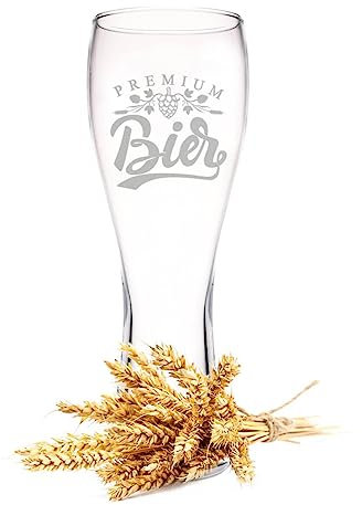 Leonardo Weizenglas mit Gravur - Premium Bier - Geschenke für Papa zum Vatertag - Geschenk für Bierkenner - Geschenkidee für Ihn Männer zum Geburtstag - 500 ml