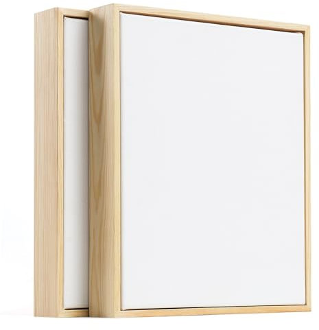 Colour Splash Stretched Canvas & Pinewood Frame-24x30cm (2pk)|3.8cm Deep Edge|4.8cm Frame|Linen & Cotton Blend Fabric|Triple-Layer 450gsm Gesso|Oil & Acrylic Painting|Durable Blank Canvas