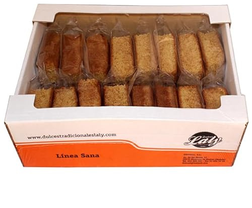 Bizcocho Naranja Sin Azucar y Sin Lactosa. Bizcocho Artesano Laly. Caja 2 Kilos. 30 Unids. Bizcocho Sin Lactosa - Sin Azucar Añadido