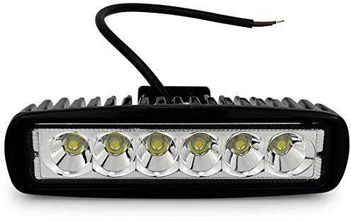 LED Arbeitsscheinwerfer, 18W LED Scheinwerfer 12v-24V Zusatzscheinwerfer Auto Flutlicht Arbeitslicht 6000K IP67 Wasserdicht Rückfahrscheinwerfer für Offroad, SUV, Truck, Traktor oder schweres Gerät