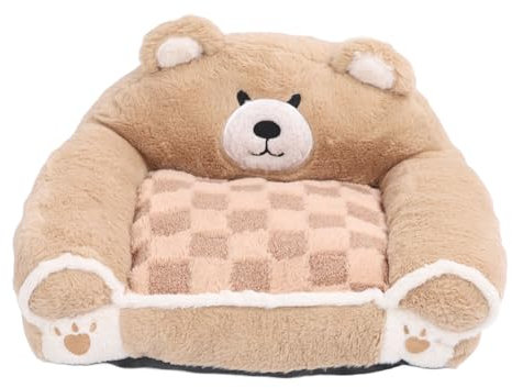 Braunbär-Haustiersofa, Weiches, Warmes Katzensofa, Multifunktionales Hundesofa Zum Entspannen, Hergestellt aus Plüsch, Stoff und Baumwolle, für Vier Jahreszeiten (Braunbär)