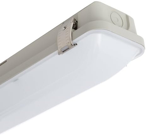LEDKIA LIGHTING - Plafoniera Stagna LED 120 cm | 40W IP65 | 5600 lm | No Flicker | Uso Interno ed Esterno, Bianco Naturale 4000K, PVC