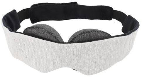 Syrisora ​​Parche para Ojos Contorneado 3D que Bloquea la Luz, Almohadilla para Ojos Móvil de Algodón con Memoria para Dormir, Gris