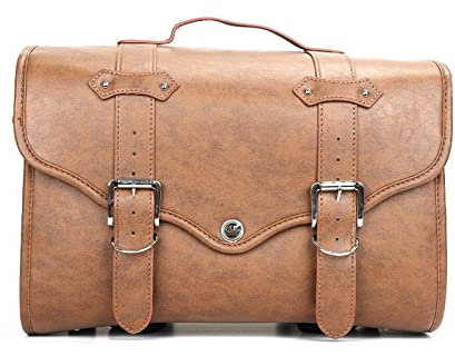 HIMNIL Gepäckträger-Modifikationsteile Motorrad Satteltasche Seite Werkzeugtasche Satteltaschen wasserdichte Hecktaschen Rücksitztasche Für Sportster XL883 XL1200 (Color : Brown)