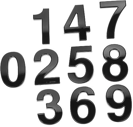 WATIIFUFU 10pièces Numéros De Maison Auto-adhésifs Pour Boîte Aux Lettres Et Portes De Chiffres Pour Appartement Et Bureau Design Élégant Et Résistant Aux Intempéries