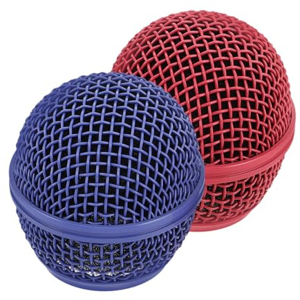 Abaodam 2pcs Metal Microphone Grill Replacement for Microphone Net Head Enhanced Sound Protection for Metal Mesh Mic Parts and Headset Mic Cover
