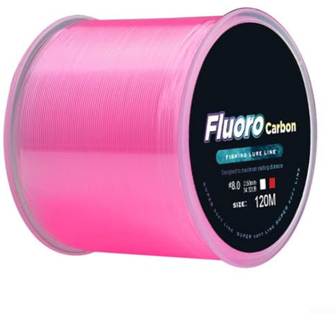 Casting Excellence erreicht mit den fortschrittlichen Eigenschaften der 120 m Fluorkohlenstoff-Angelschnur (2,0 Pink)