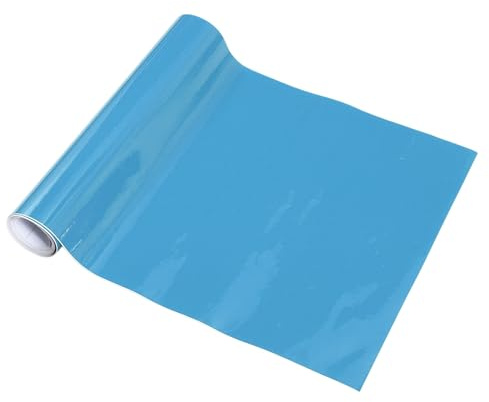 HEROFFIX Película Protectora de Vinilo para Envoltura de Coche en Azul Claro 0.66 pies x 59.84 Pulgadas Cubierta de Envoltura de Vinilo Exterior e Interior 5.5mil 1 Pc PVC Universal