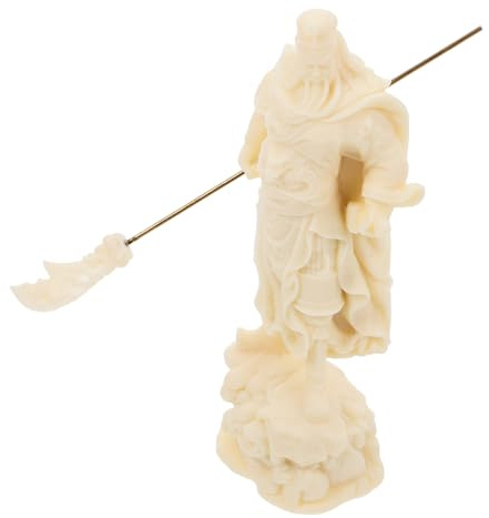 GOOHOCHY Chic Guan Gong Statue Kunststoff Dekoration 20cm Tischdeko Wohnaccessoire Kreative Wohnzimmerschmuck