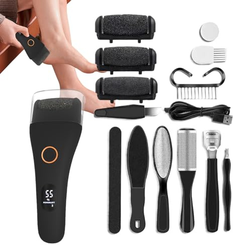 Quitacallos eléctrico para pies | Esmalte de pies | Recargable portátil para manicura, , viaje, casa, salón, centros de bienestar y baño