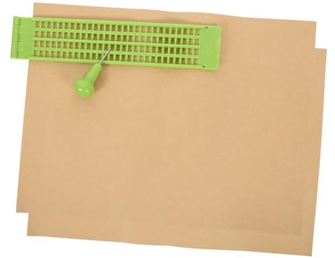 Anneome Tavoletta Braille per Scrittura Braille Resistente e Portatile in Plastica Leggera Stilo, 27 Righe 30 Celle per Non Vedenti