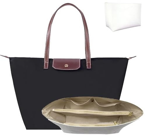 GADITIEK Geldbörsen Organizer für Long champ L Tragetasche, mit mehreren Taschen, Wasserdichtes Gewebe, Handtaschen, Organizer, Handtaschen Inlet (Weiß L)