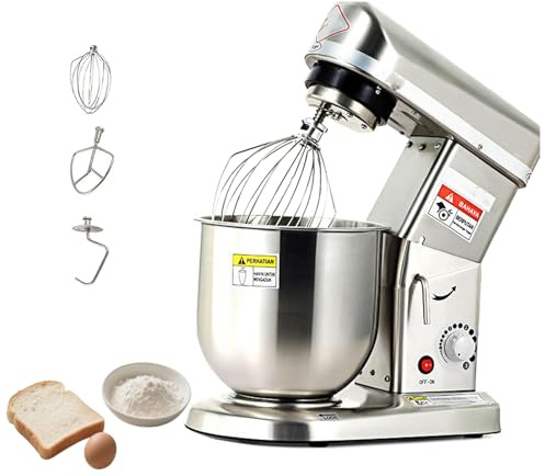 ZHIGUANYUN Batteur sur Socle, Batteur électrique de Cuisine pour la Cuisson du Pain et des gâteaux avec Bol en Acier Inoxydable, Crochet pétrisseur, Fouet 5L