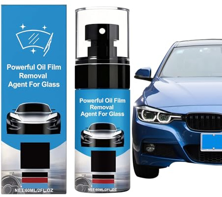 Windschutzscheiben Ölfilm Entferner,60ml Automobil Fleckenentferner | Autoglas Reiniger,Für Außenbereich Von Fahrzeugen Haushaltsspiegel Linsen Brillen Regnerisches Wetter Und Täglichen Pendelverkehr