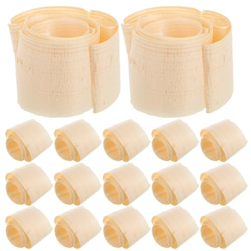 COHEALI 20pcs Unpainted Pine Wood Shavings for DIY Carpentry Crafts Natural Handmade Crinkle Wood Chips for S Woodworking Safe Decorative Basket Fillers and Creative Art Projects