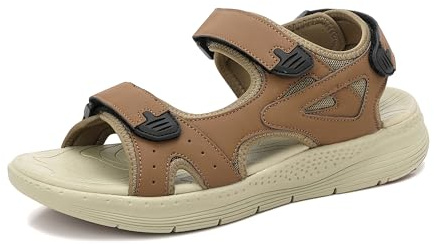 ARRIGO BELLO Sandalias Hombre Verano Deportivas Trekking Senderismo Aire Libre Playa Antideslizantes Ligera Comodas Zapatos Talla 41-46(A-Marrón,43)