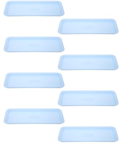 EPIGEIST Set 8 Vassoi Rettangolari in Plastica per Piante 40X15 CM Sottovasi Impermeabili per Vasi da Fiori Interni ed Esterni Piattini Raccolta Acqua per Giardinaggio e Balcone