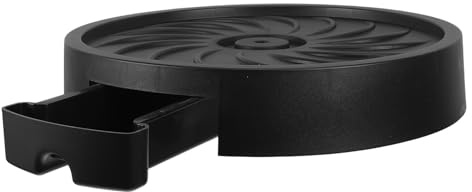 TOYANDONA Portavasi con Ruote Girevoli 360° da 26 Cm, Vassoio Raccogli-Acqua Rimovibile in Plastica Nera da 10 Pollici, Carrello per Fioriere da Interno ed Esterno per Spostare Vasi di