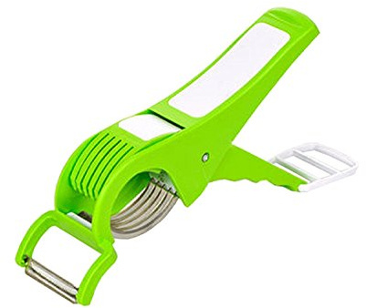 Multi Cutter With Peeler For Vegetable And Fruit Extra Sharp Stainless Steel, Mother's Day Gift (Green) (Green)