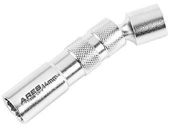 ARES 11000 – 14 mm dünnwandige, magnetische Zündkerzensteckdose – 3/8-Zoll-Antrieb 12-kant-Zündkerzensteckschlüssel – Wände 2 mm dünner als Standard-Zündkerzenstecker.