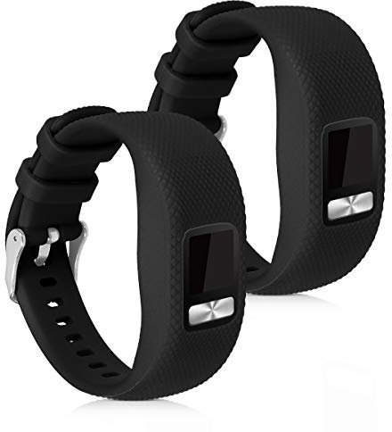 kwmobile Bracelet Compatible avec Garmin Vivofit 4 - Set 2x Bracelet de Rechange en TPU Taille S pour Fitness Tracker