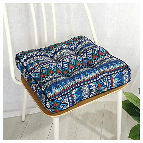 YOUCAI Stuhlkissen Bequemes Kissen Für Stuhl & Bank, Gepolstertes Sitzkissen Stuhl Für Ihre Esszimmer Stühle Und Bänke, Dicke Polsterung Steppkissen Bodenkissen,Bunt4,50x50x10cm