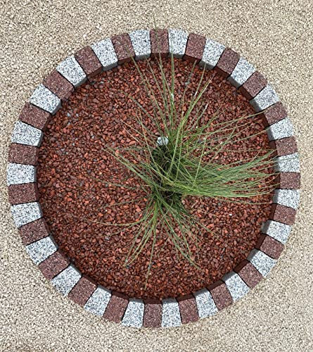 120 cm Garden Stones Circle Tree Surrounding Granite Bricks Plant Flowers Ring Lawn Grass Border Edging Decorative Concrete Stones Fountain Statue Bird Feeder Base Surround Copper White Slabs
