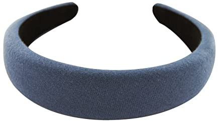 axy Haarreif mit Flanell Haarband Vintage Hairband Damen Stirnband Klassische und modische Haarreifen HRK5 (Graublau)