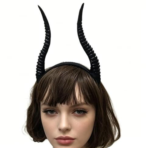 LEEMASING Antilope Horn Stirnband Halloween Kostüm Cosplay Stirnband Haarband Kopfschmuck für Motto-Partys Geburtstag Cosplay Kostüm