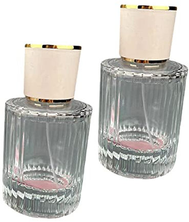 minkissy 2pcs Glass Spray Bottles Perfume Bottles Portable Travel for Toiletries and Perfume Packing
