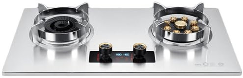 Propane Stove,2 Burners Portable Propane Stove,Stainless Steel Gas Cooktop,Maximum 17742.4BTU Suitable for Home and Commercial Kitchens (Color : LPG)