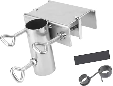 JISADER Sonnenschirmklemme für die Terrasse, Sonnenschirmhalter, Mehrzweck-Balkon-Schirmclip für Zaunbank, 5.5 cm