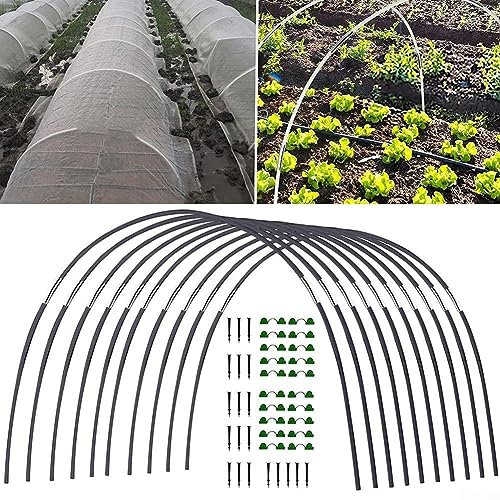 Archi a tunnel per piante, pneumatici per tunnel da giardino, facili da montare, arco tunnel serra per pacciame vegetale, protezione antigelo e serre (3)