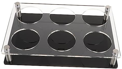 PRETYZOOM 3pcs Acrylic Shot Glasses Holder Rack Square Shot and Tray for Home Bar Optic for Party Glasses